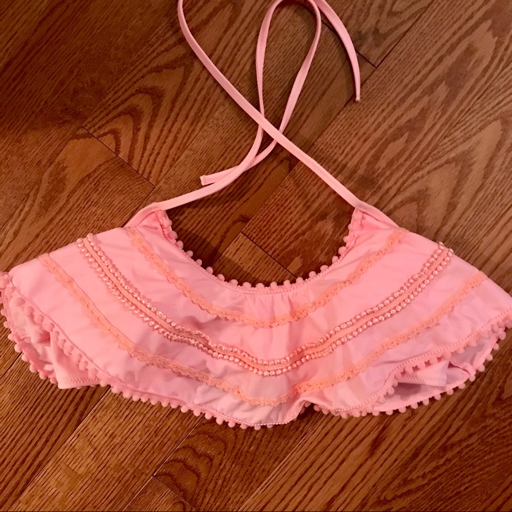 Victoria’s Secret Peach Flounce Bikini Top - Large